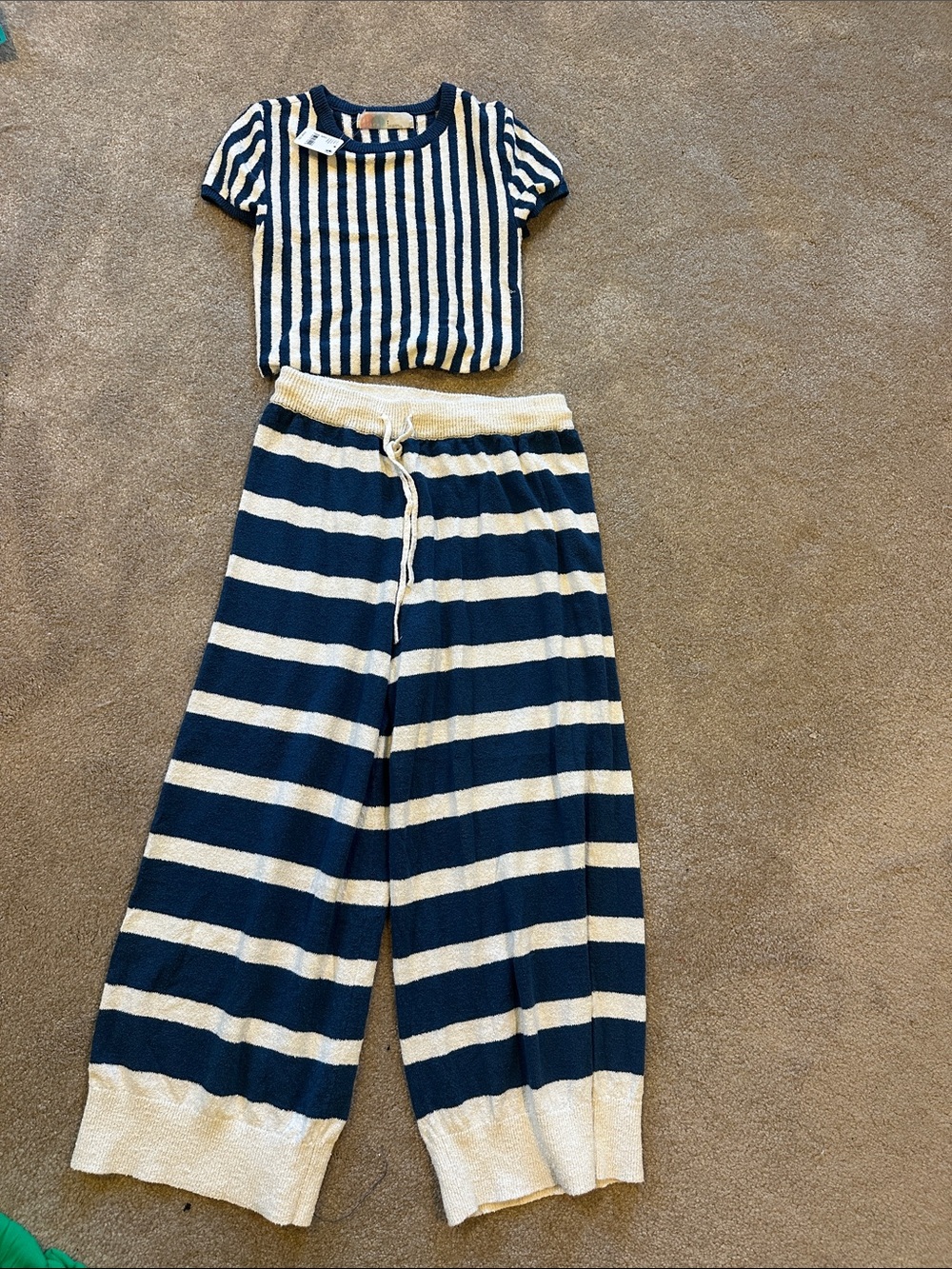 Free People striped sweater set
